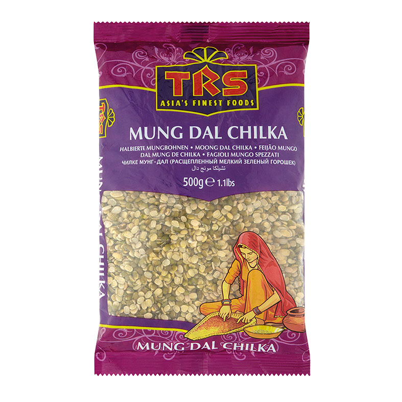 TRS Mung Dal Chilka Halbierte Mungbohnen 500g