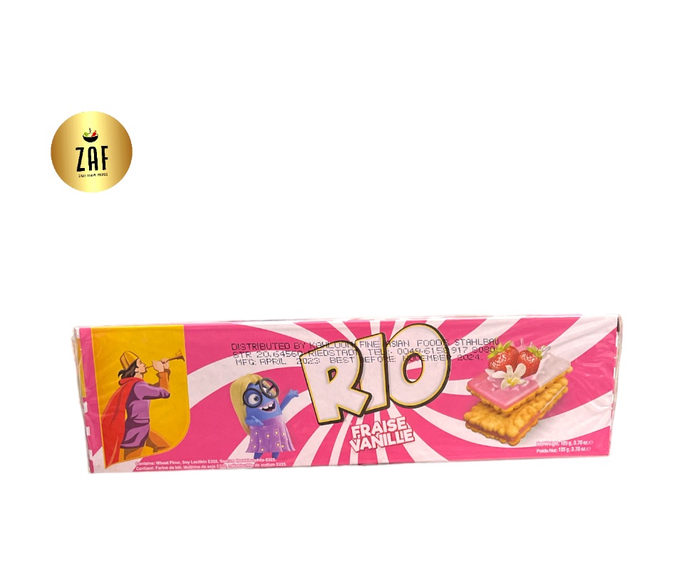 EBM Rio Strawberry And Vanilla Biscuit 105g