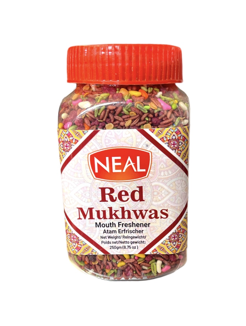 Neal Red Mukhwas – 250g(Mouth Freshener)(Coloured Sweet Saunf, Misri (Sugar Candy)