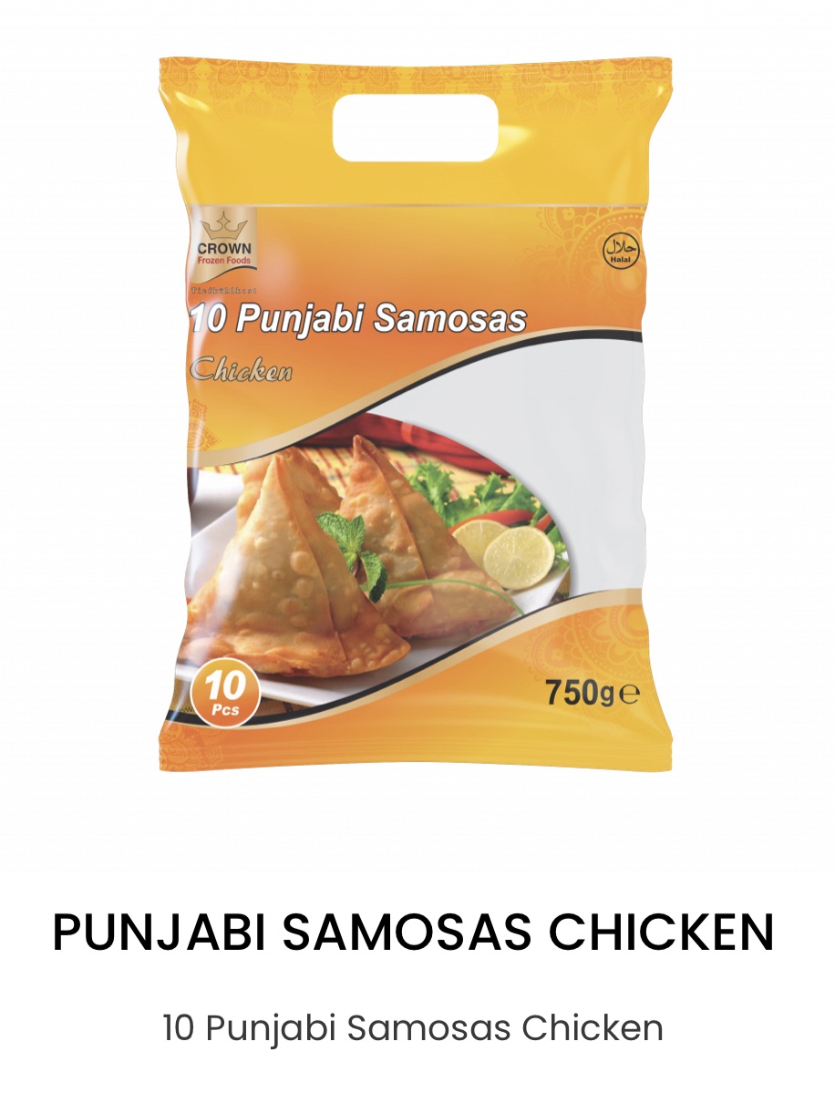 Crown 10 Punjabi Samosas Chicken 750g