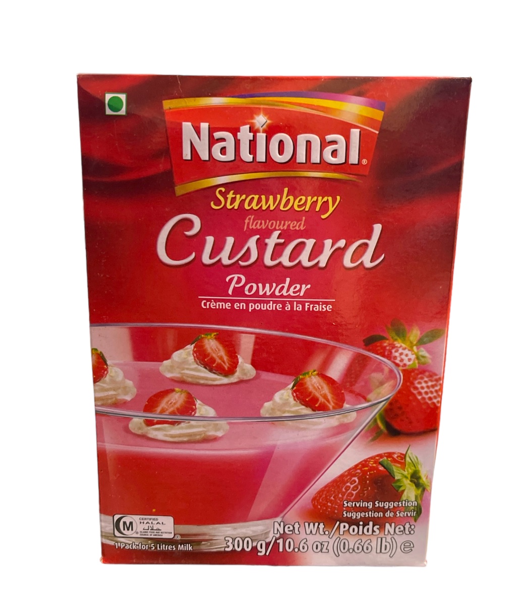 National Strawberry Flavoured Custard Powder 300 g