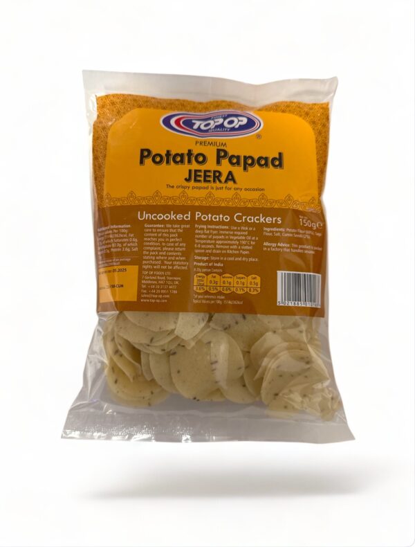 TOP OP Premium Potato Papad (Jeera) 150g